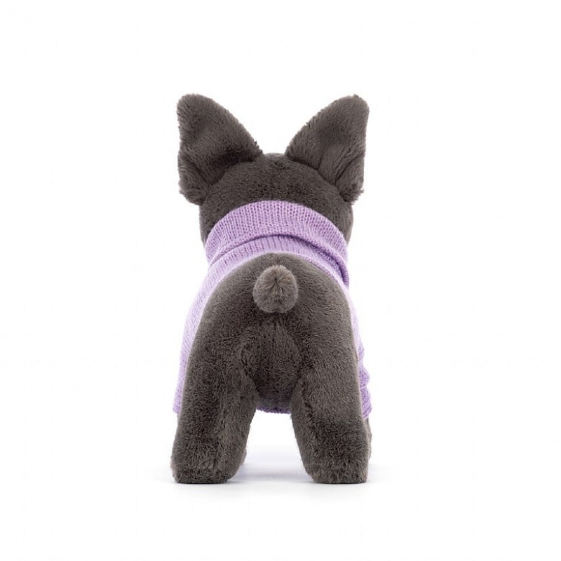 Jellycat Sweater French Bulldog Purple | TDRU-86791